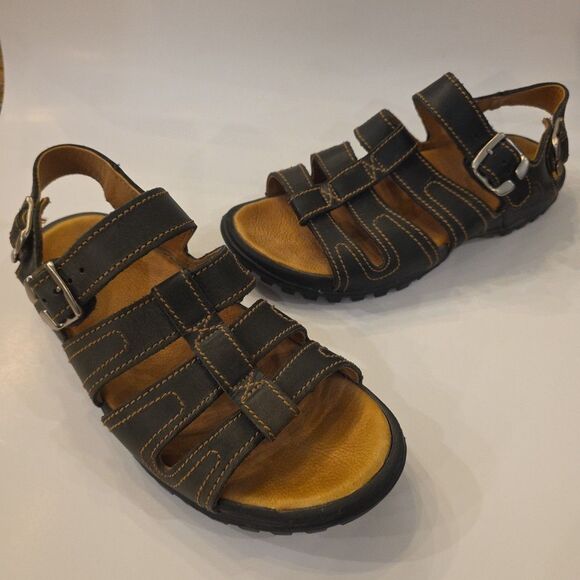 NIKE Men's ACG Air Leather Sz 10 Fisherman Sandals VTG‎ Dadcore Rugged Outdoors - Picture 2 of 9